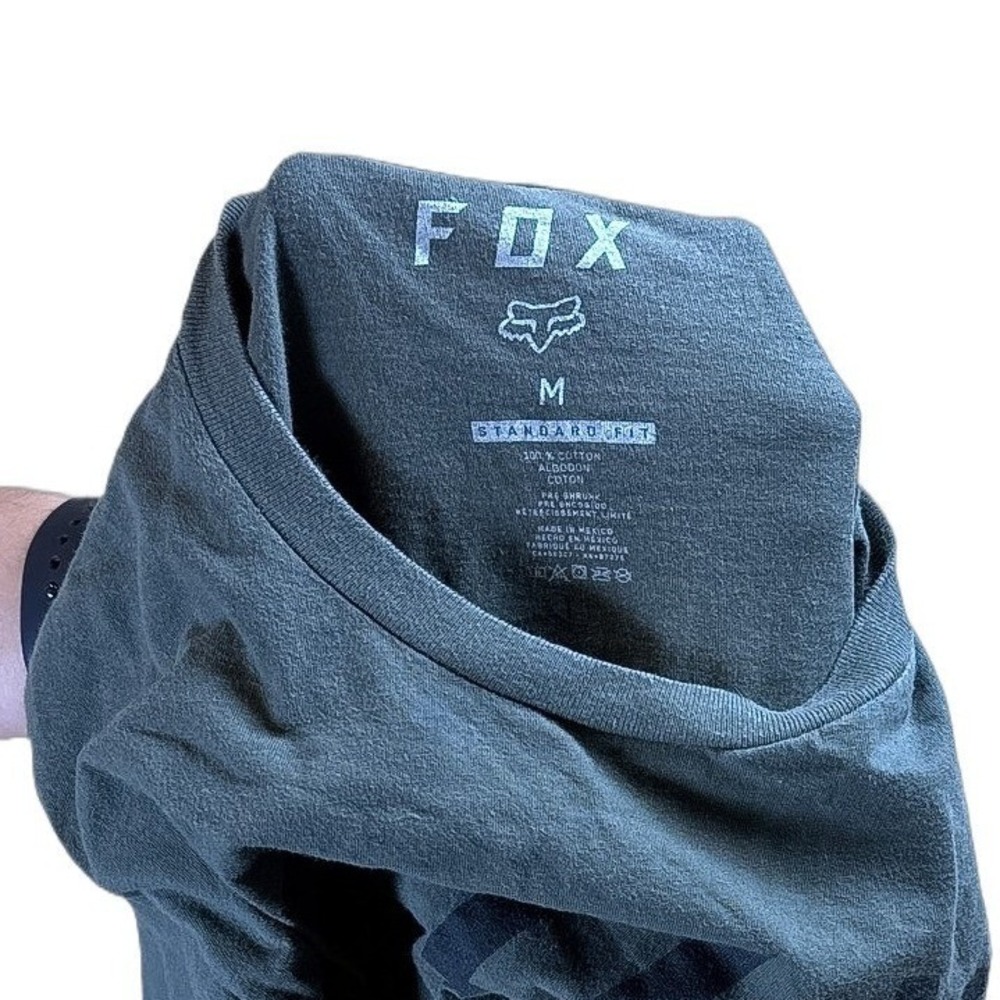 Fox Racing Graphic T-Shirt Mens M Blue Gray Good Standard Fit Logo Tee - Picture 3 of 5